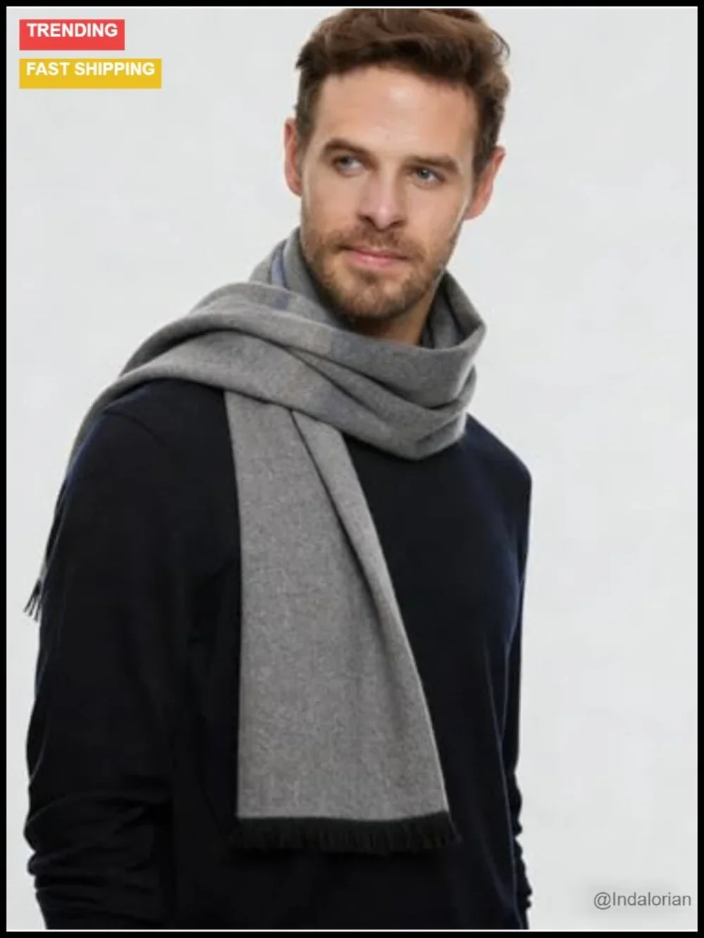Winter Scarf Long Warm Thick Shawl for Cold Weather Cashmere Blend